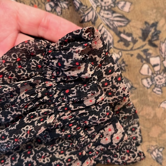 Free People Boho flows Floral Print Top, fall colors, sz. Small - Picture 7 of 11
